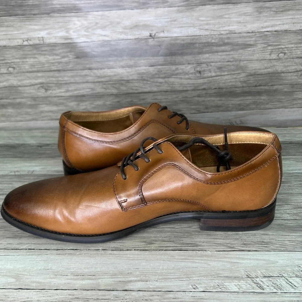 Bonafini Collection Mens Dress Shoes Brown Lace Up Size 10